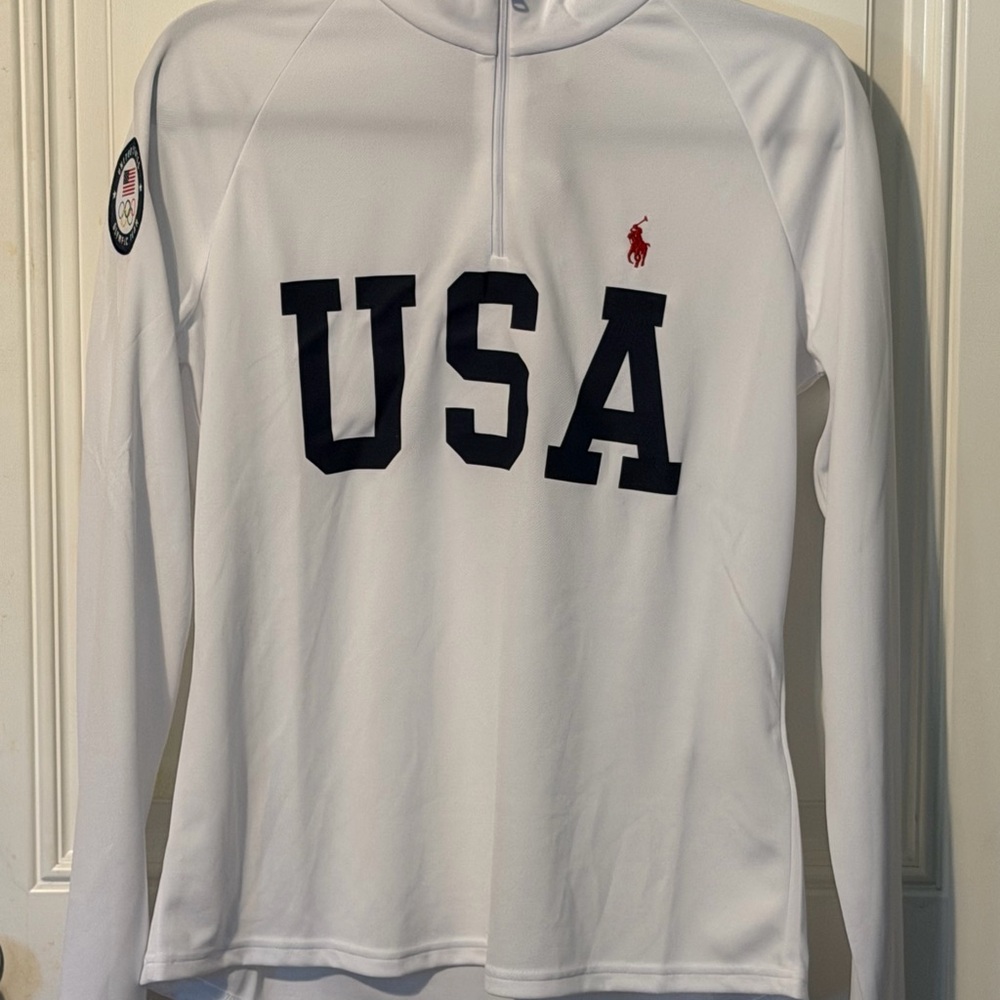 Team USA Polo Ralph Lauren Women's 2020 Summer Olympics  Quarter-Zip Pullover M - Picture 4 of 13